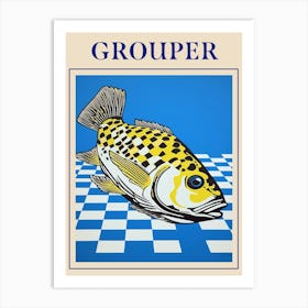 Grouper Seafood Poster Art Print