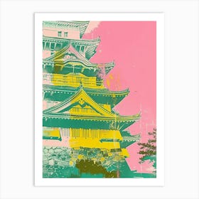 Himeji Japan Duotone Silkscreen 4 Art Print