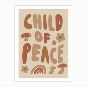 Child of Peace Boho Cottagecore Nursery Kids Room Art Print