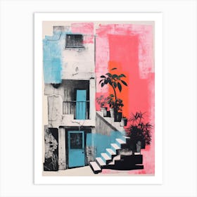 A House In Istanbul, Abstract Risograph Style 1 Art Print