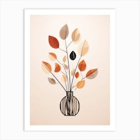 Autumn Leaves In A Vase 2 Art Print