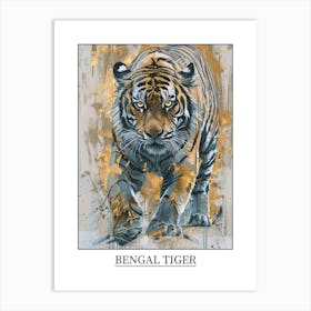 Bengal Tiger Precisionist Illustration 2 Poster Art Print