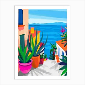 Mediterranean Seaside Art Print