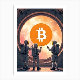 Bitcoin In Space 7 Art Print