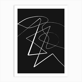 Zic Zac No 1 (Black) 1 Art Print