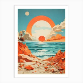 Sunset On The Beach 37 Art Print