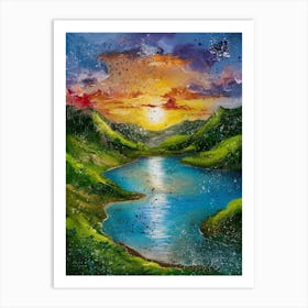 Sunset In The Mountains 31 Art Print