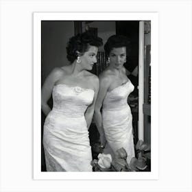 Jane Russell, Posed, Looking In Mirror, 1957 Art Print