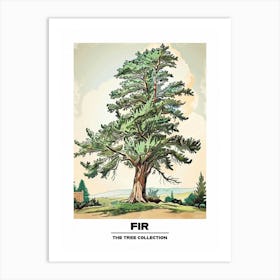 Fir Tree Storybook Illustration 3 Poster Art Print