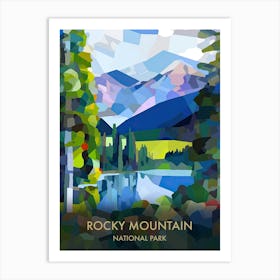 Rocky Mountain National Park Travel Poster Matisse Style 5 Art Print