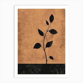 Black And Brown Tree Art Print