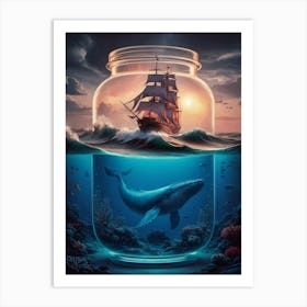 Ship In A Jar Art Print