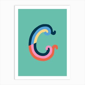 Letter C Typographic Art Print