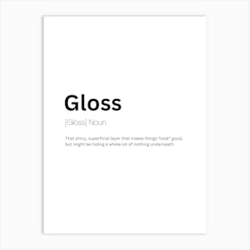 Gloss Definition Meaning Affiche