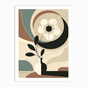 Flower In A Vase In Boho Art 13 Art Print