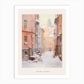 Dreamy Winter Painting Poster Helsinki Finland 1 Art Print