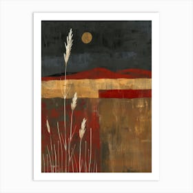 Moonlight In The Prairie Canvas Print Art Print