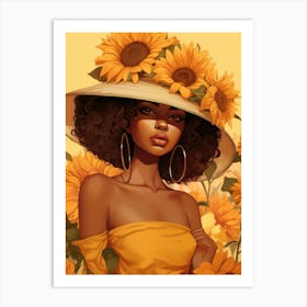 Sunflower Girl 3 Art Print