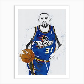 Grant Hill Detroit Pistons Art Print