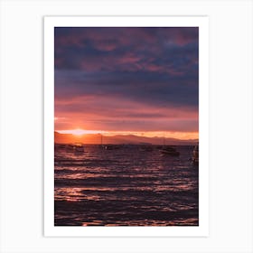 Lake Tahoe Sunset Art Print
