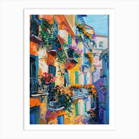 Balcony Painting In Naples 2 Art Print