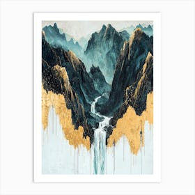 Vinson's Golden Peaks - Nature Luxe Art Print