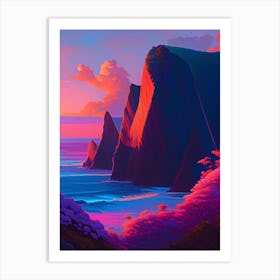 Na Pali Coast Dreamy Sunset 4 Art Print