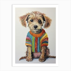 Baby Animal Wearing Sweater Puppy 3 Art Print