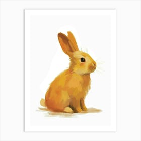 Tans Rabbit Nursery Illustration 3 Art Print