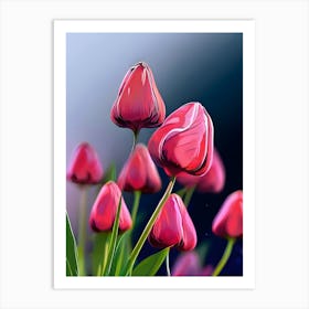 Pink Tulips Art Print