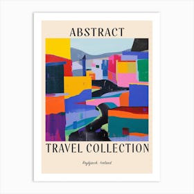 Abstract Travel Collection Poster Reykjavik Iceland 3 Art Print