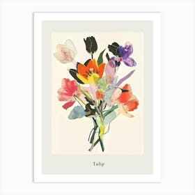 Tulip 2 Collage Flower Bouquet Poster Art Print