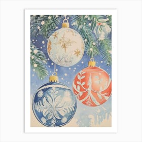 Christmas Ornaments 3 Art Print