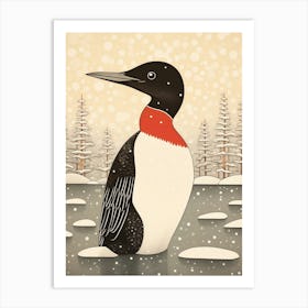 Bird Illustration Loon 3 Art Print