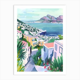 Travel Poster Happy Places Cape Town 1 Art Print