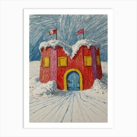 Castle In The Snow Art Print