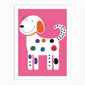 Polka Dot Dog Art Print