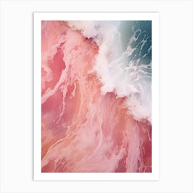 pink waves Art Print