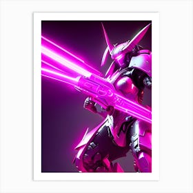 Pink Robot Diablo Art Print