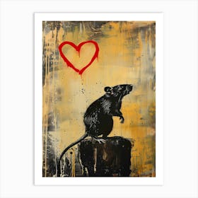 Rat Banksy Art Art Print