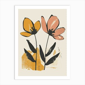 Austin Flower Market Boho Minimalist Style Art Print