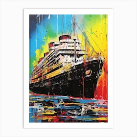 Titanic Ship Wreck Pop Ar Art Print