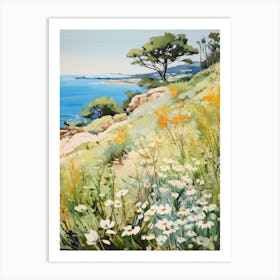 Mediterranean Seaside Meadow - expressionism 3 Art Print