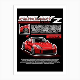 Fairlady Z Red Art Print