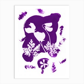 Purple Sweet Peas Flowers Art Print