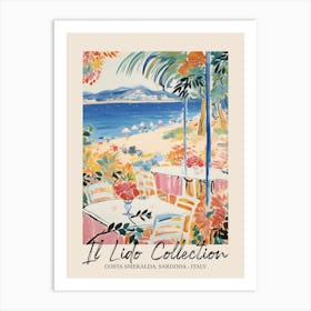 Costa Smeralda, Sardinia   Italy Il Lido Collection Beach Club Poster 3 Art Print