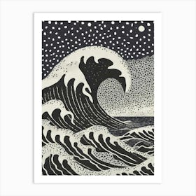 The Great Wave Off Kanagawa Reimagined In A Modern Context 1 Art Print