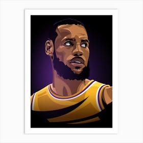 Lebron James Basketball Art Print