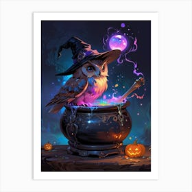 Witch Owl Art Print