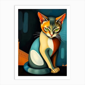 Cat Painting Color Art Print